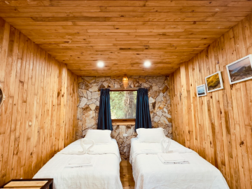 Twin Bed Room with Garden View